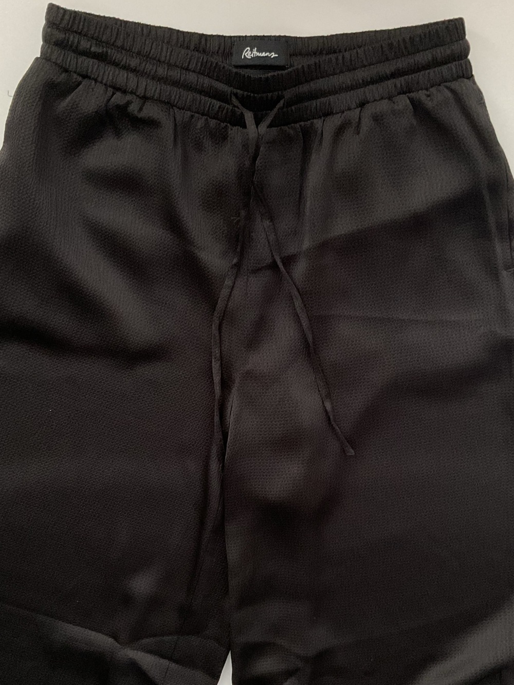 Reitmans Black Wide-Leg Satin  Effect Pants - Picture 3 of 8